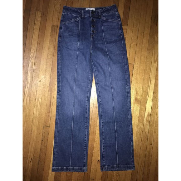 Fat Face Denim - Fat Face UK Eco Denim Elise Wide Leg High Rise Jeans Size 6L